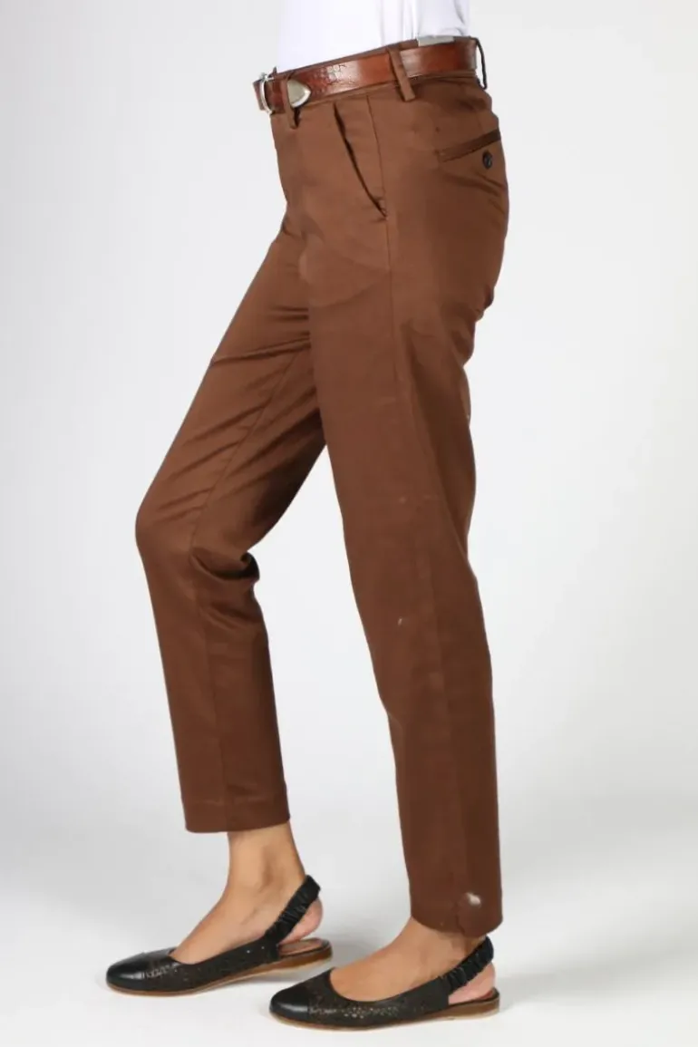Mos Mosh Remi Chino Pants In Chocolate