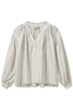 Mos Mosh Safi Striped Shirt In Ecru