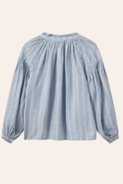 Mos Mosh Safi Striped Shirt In Blue