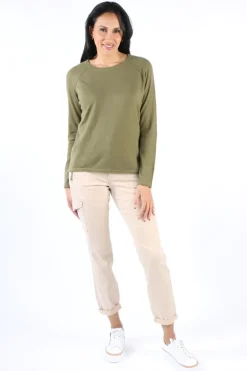 Mos Mosh Tani Wyn Jumper In Olive