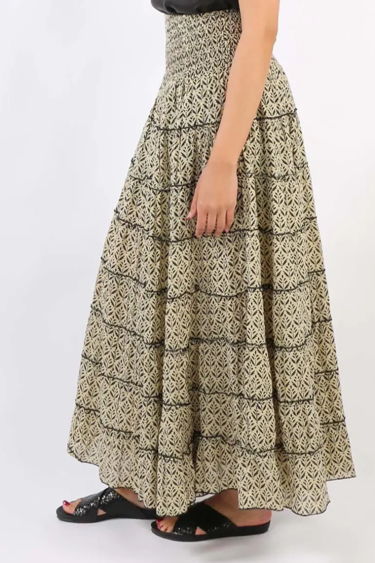 Namaskar Tiered Skirt In Print