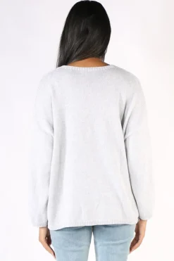 Naturals Button Up Cardigan In Grey