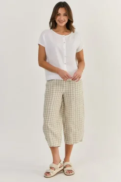 Naturals Cap Sleeve Top In White