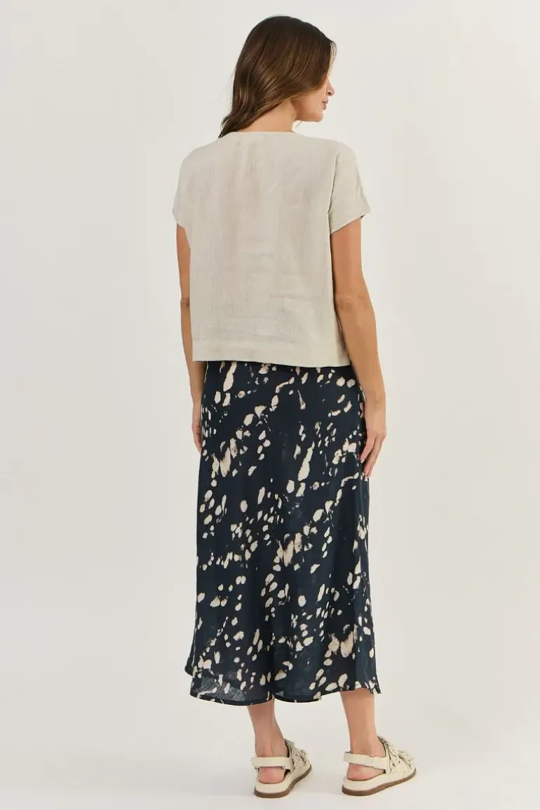 Naturals Cap Sleeve Top In Sand