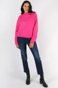 Naturals Cotton Oversize Jumper In Rhubarb