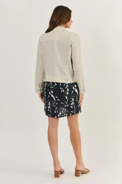 Naturals Frayed Jacket In Sand