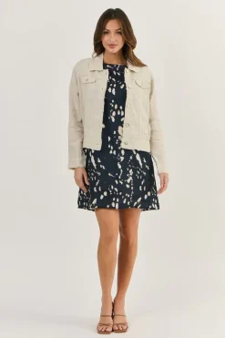 Naturals Frayed Jacket In Sand