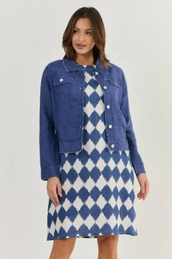 Naturals Frayed Jacket In Blue