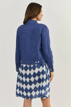 Naturals Frayed Jacket In Blue