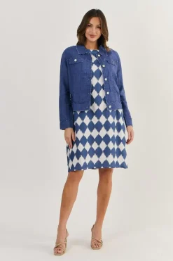 Naturals Frayed Jacket In Blue