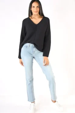 Naturals V Neck Jumper In Ink