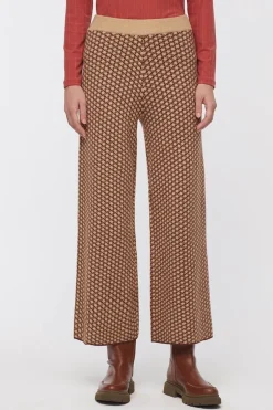 Nice Things Double Knit Jacquard Trousers In Check