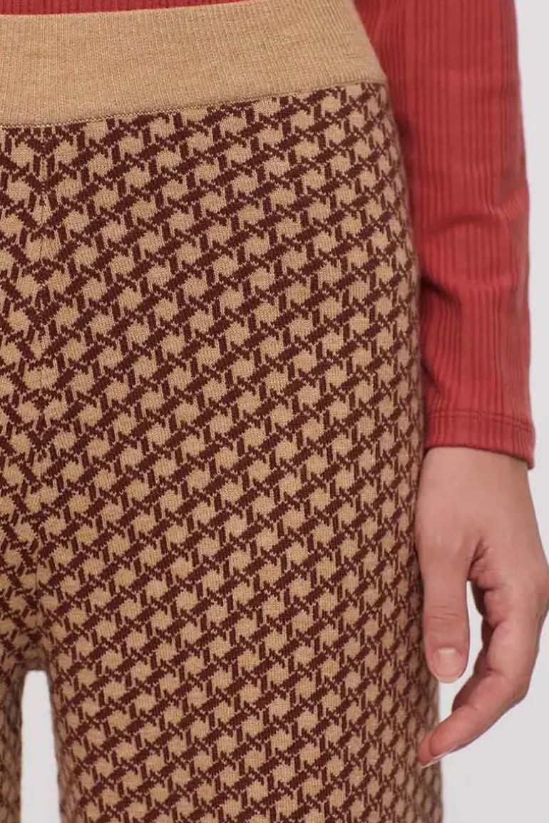 Nice Things Double Knit Jacquard Trousers In Check