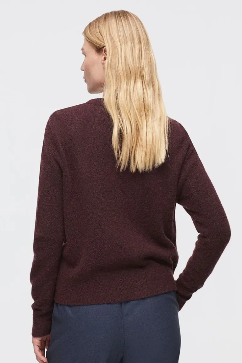 Nice Things Flores Folk Jumper In Brown