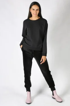 NYDJ Luxe Cotton Sweat In Black