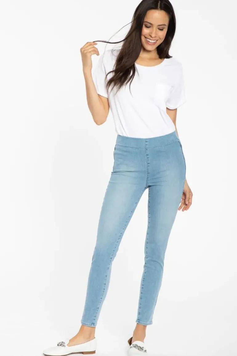 NYDJ Super Skinny Pull On Jean In Clean Seascape