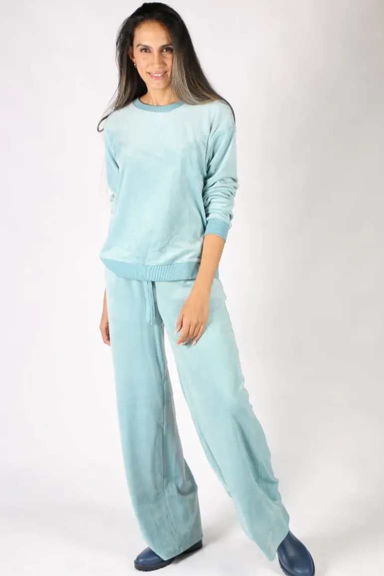 NYDJ Velour Sweat In Blue