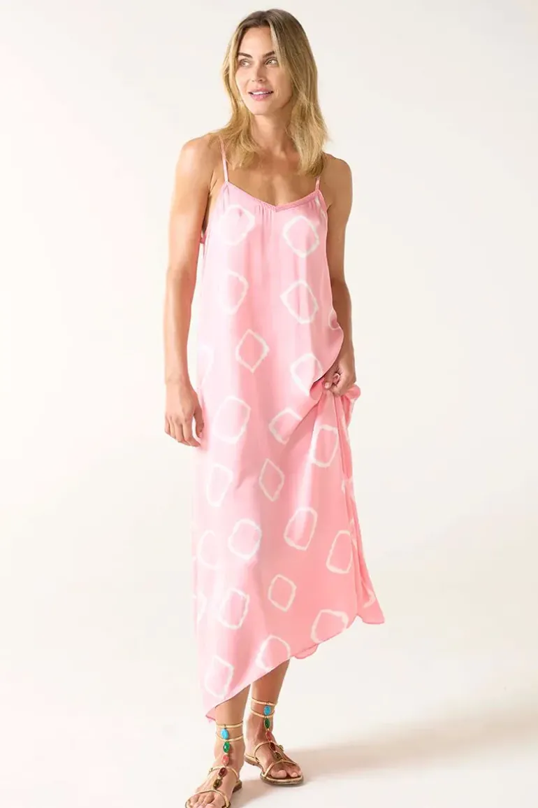 One Season Atlas Llew Slip Dress In Flamingo Pink