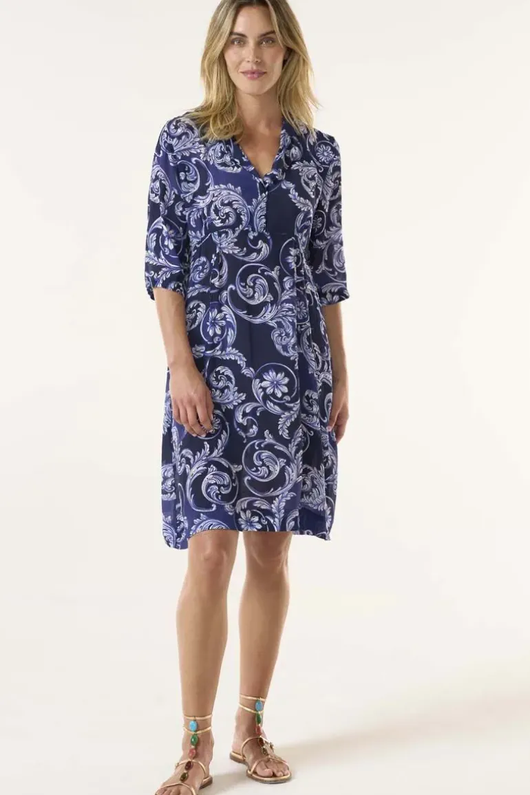 One Season Beco Jazz Dress In Navy