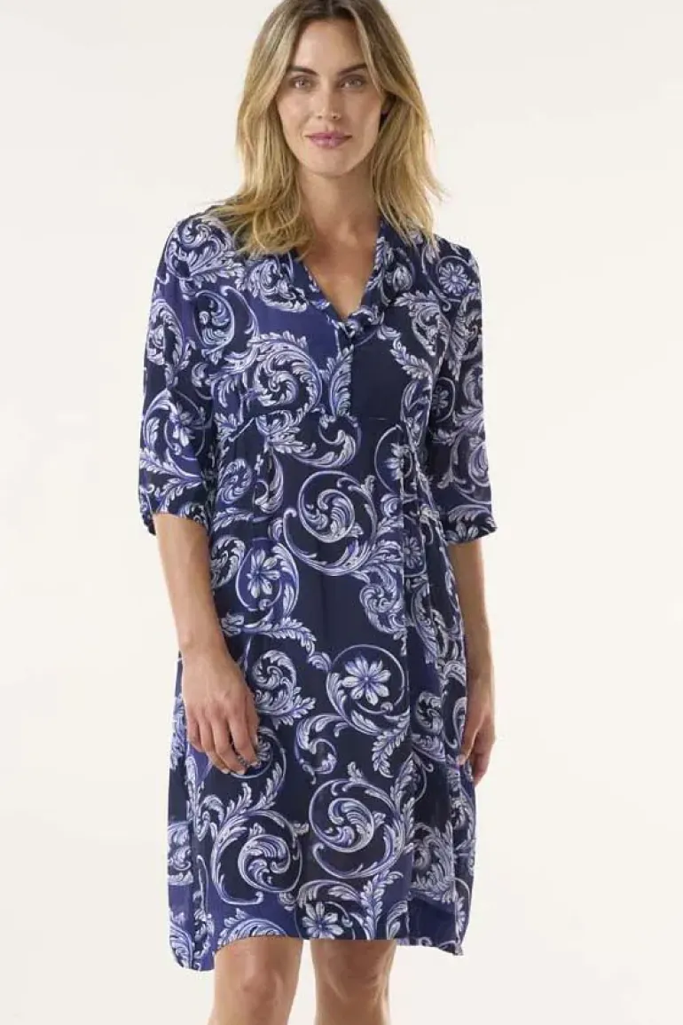 One Season Beco Jazz Dress In Navy