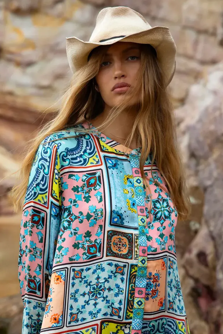One Season Casablanca Sani Maxi Dress In Multi