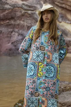 One Season Casablanca Sani Maxi Dress In Multi