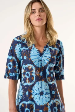 One Season Comogli Middy Indi Dress In Navy