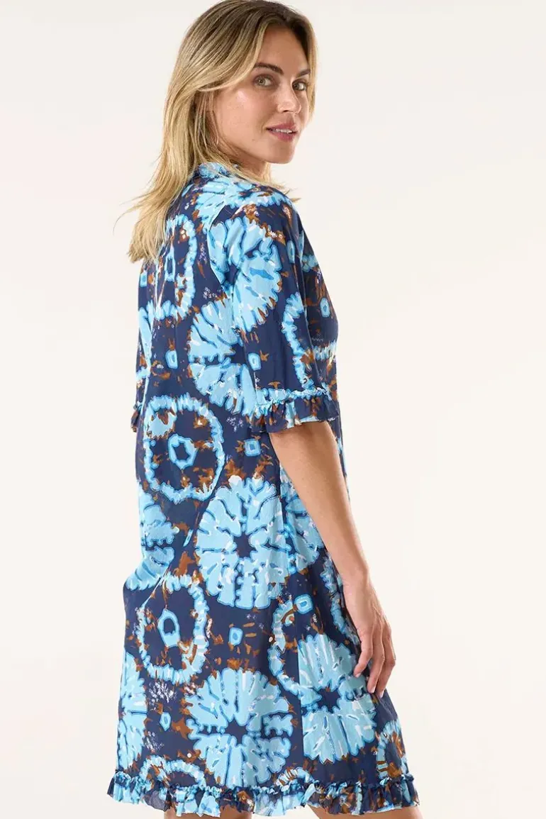 One Season Comogli Middy Indi Dress In Navy