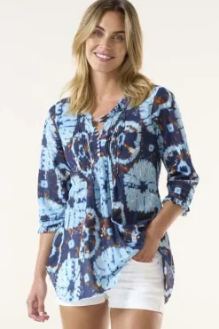 One Season Comogli Poppy Top In Navy