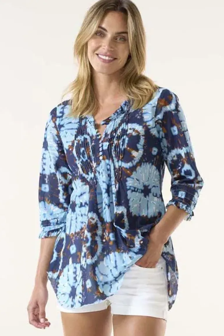One Season Comogli Poppy Top In Navy