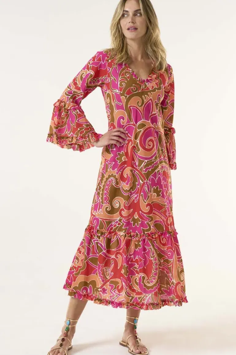 One Season St Georges Indi Dress In Coral