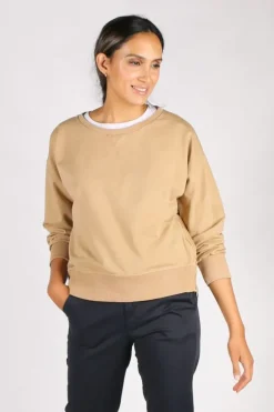 Pako Litto Cotton Zipper Jumper In Camel