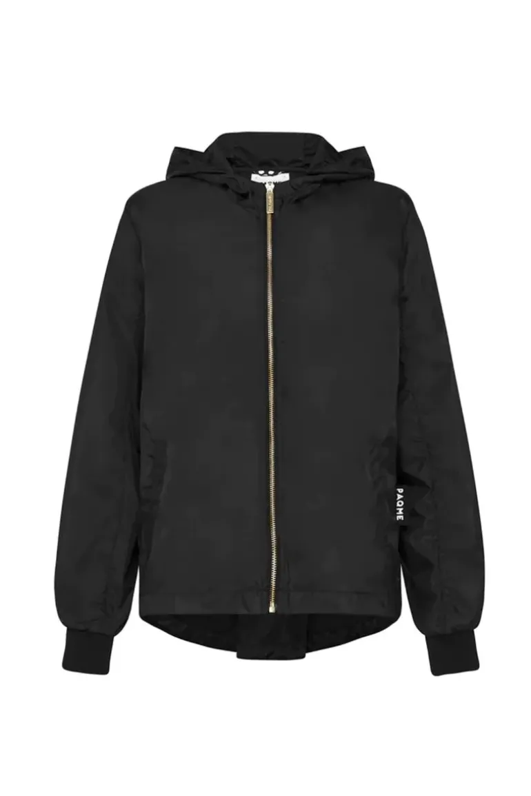 Paqme Crop Raincoat In Black