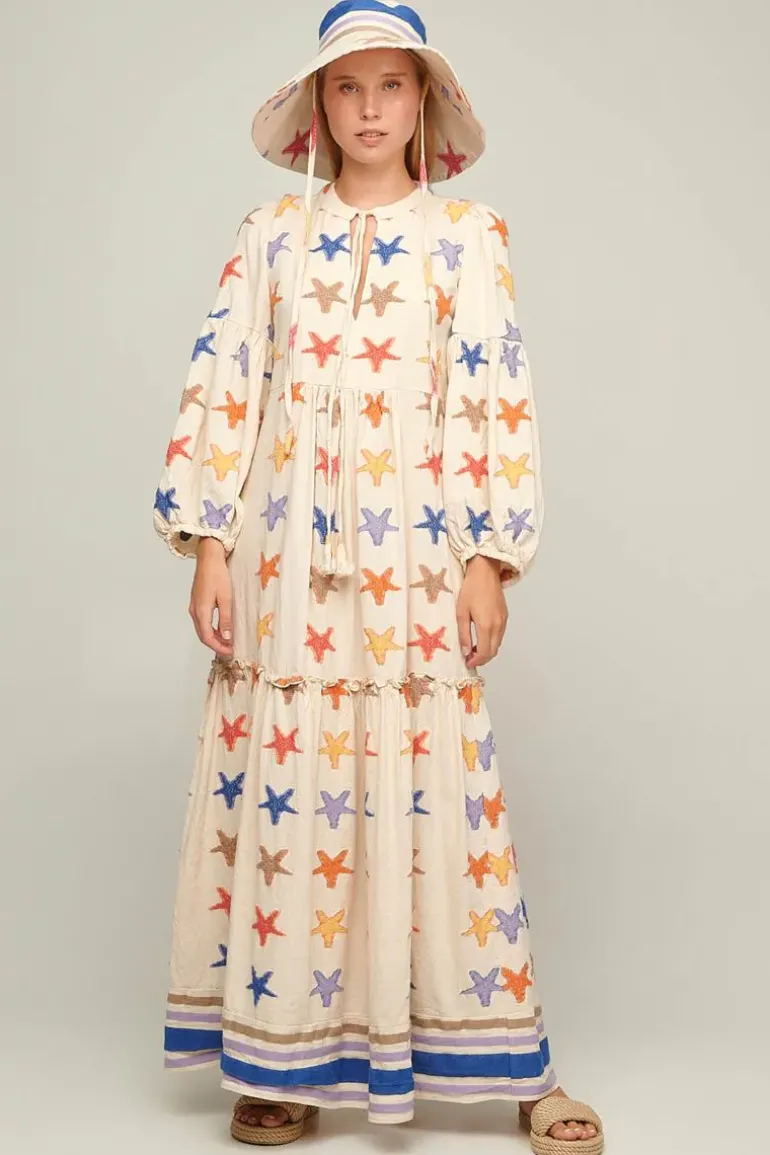 Pearl & Caviar Star Zakar Maxi Dress In Multi