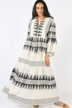 Pearl & Caviar Zakar Maxi Dress In Black