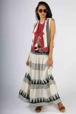 Pearl & Caviar Zakar Vest In Red