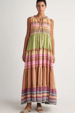 Pearl And Caviar Alonosis Sleeveless Dress In Multi