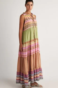 Pearl And Caviar Alonosis Sleeveless Dress In Multi