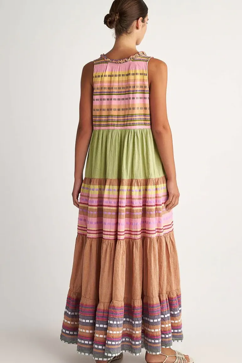Pearl And Caviar Alonosis Sleeveless Dress In Multi