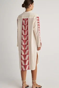 Pearl And Caviar Knossos Dress In Red