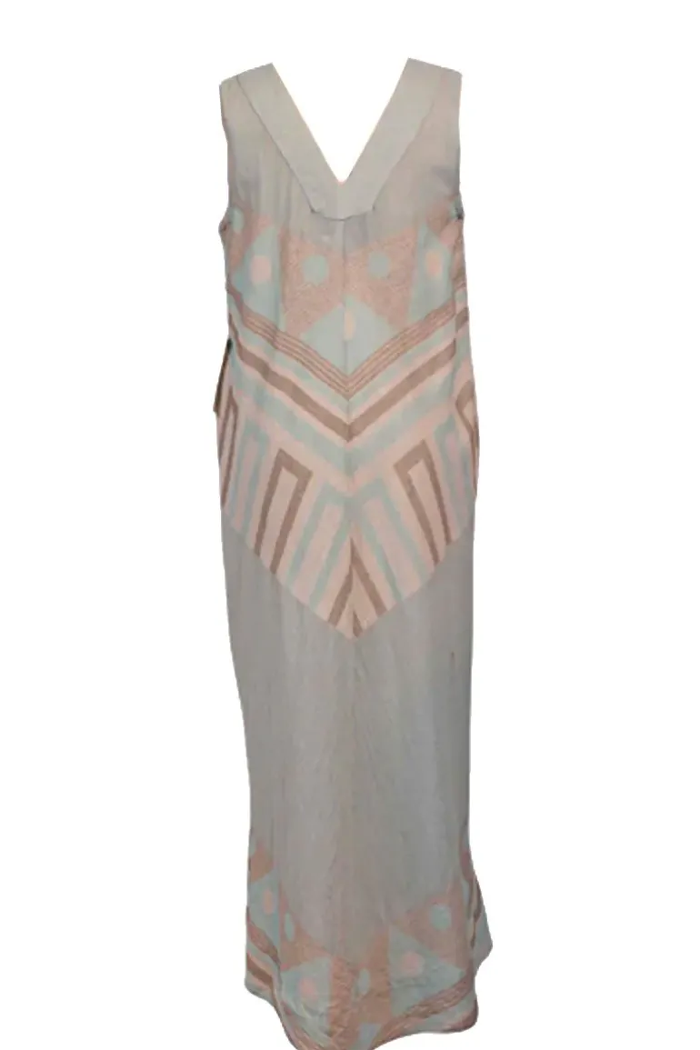 Pearl And Caviar Zakar Sleeveless Sifnos Dress In Aqua