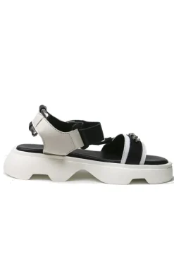 Pearl Velcro Sandal By Wave In Black