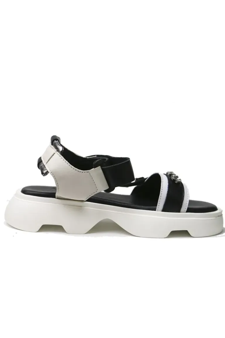 Pearl Velcro Sandal By Wave In Black