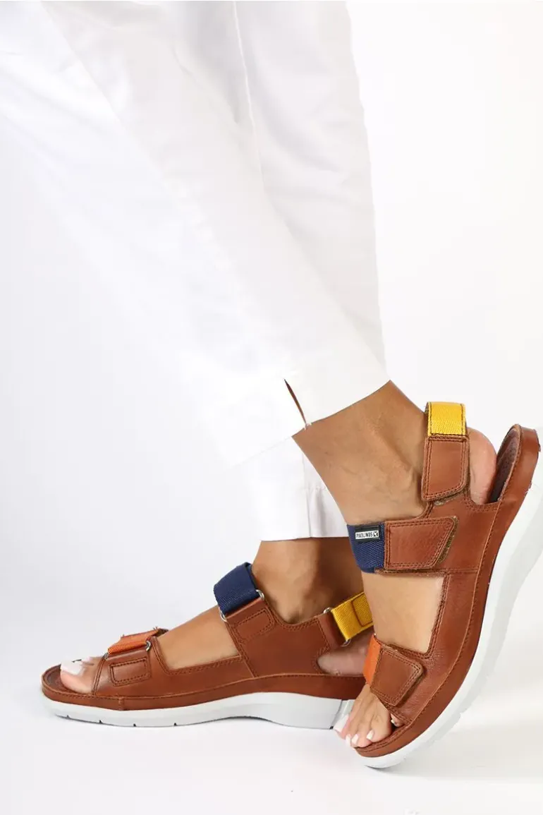 Pikolinos Multi Sandal In Tan