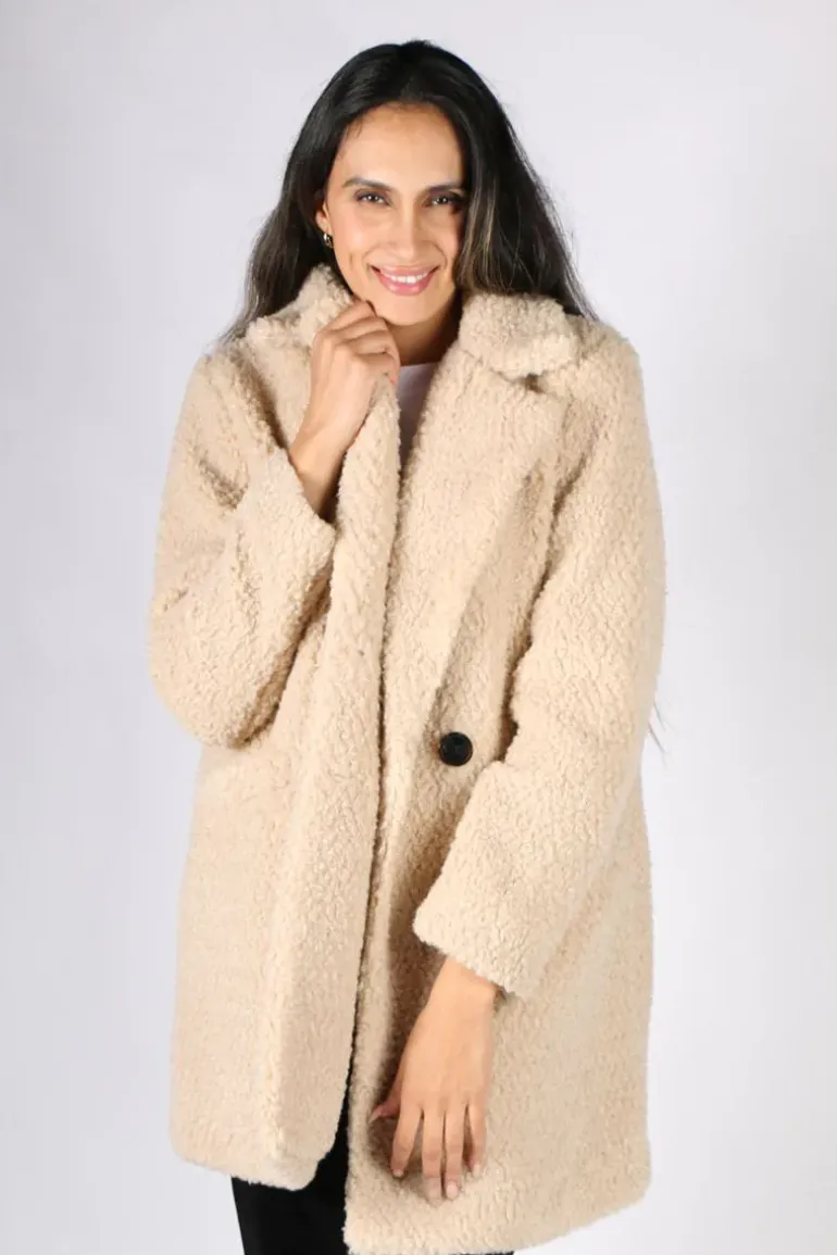 Ping Pong Teddy Coat In Oatmeal