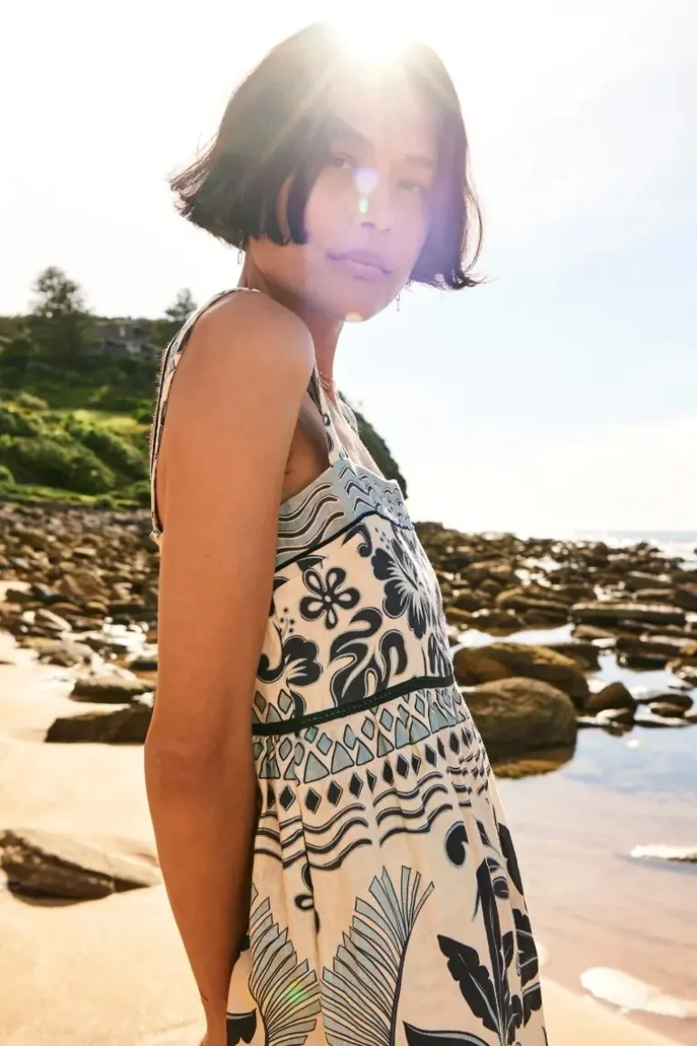 POL Paradaise Palm Print Maxi Dress
