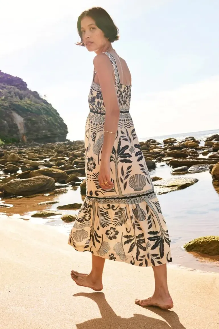 POL Paradaise Palm Print Maxi Dress