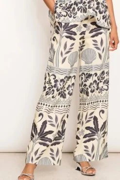 POL Paradaise Palm Print Palazzo Pant
