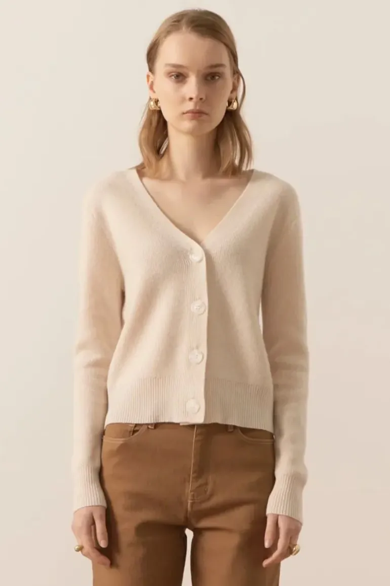 POL Willow Cardigan In Shell