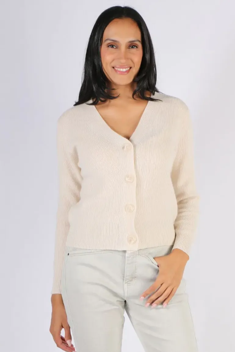 POL Willow Cardigan In Shell